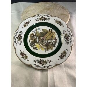 10.5" Ascot Service Plate By Wood And Sons England Alpine WhiteIronstoneW/hanger